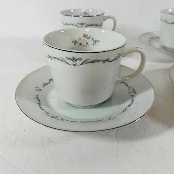Set of 4 Signature Collection Petite Bouquet China Cup Saucer Tea Coffee Replace - Picture 7 of 7
